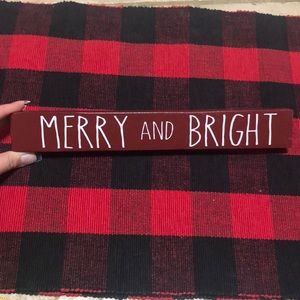 Merry and Bright Mini wood sign